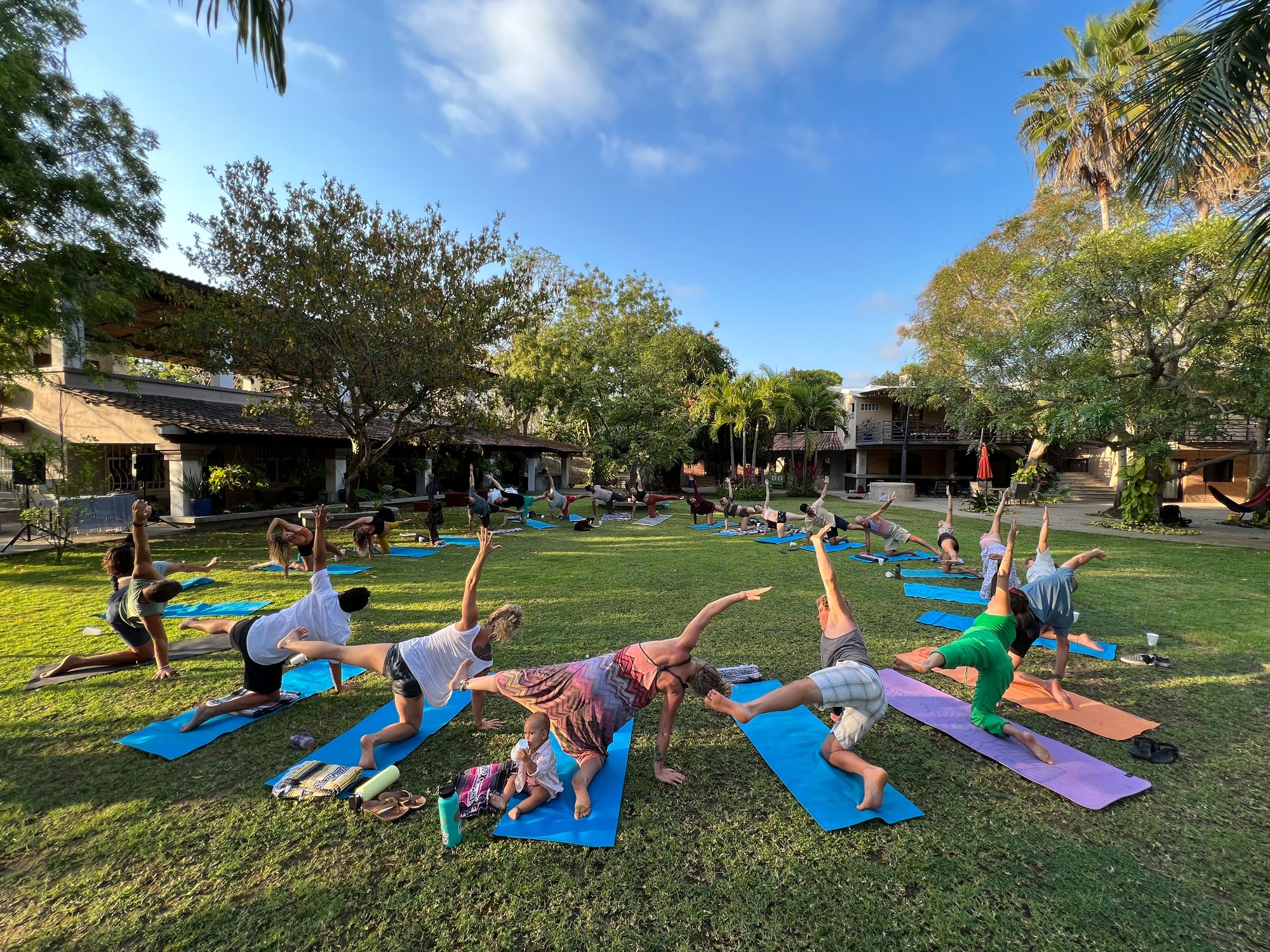Yoga on the grounds