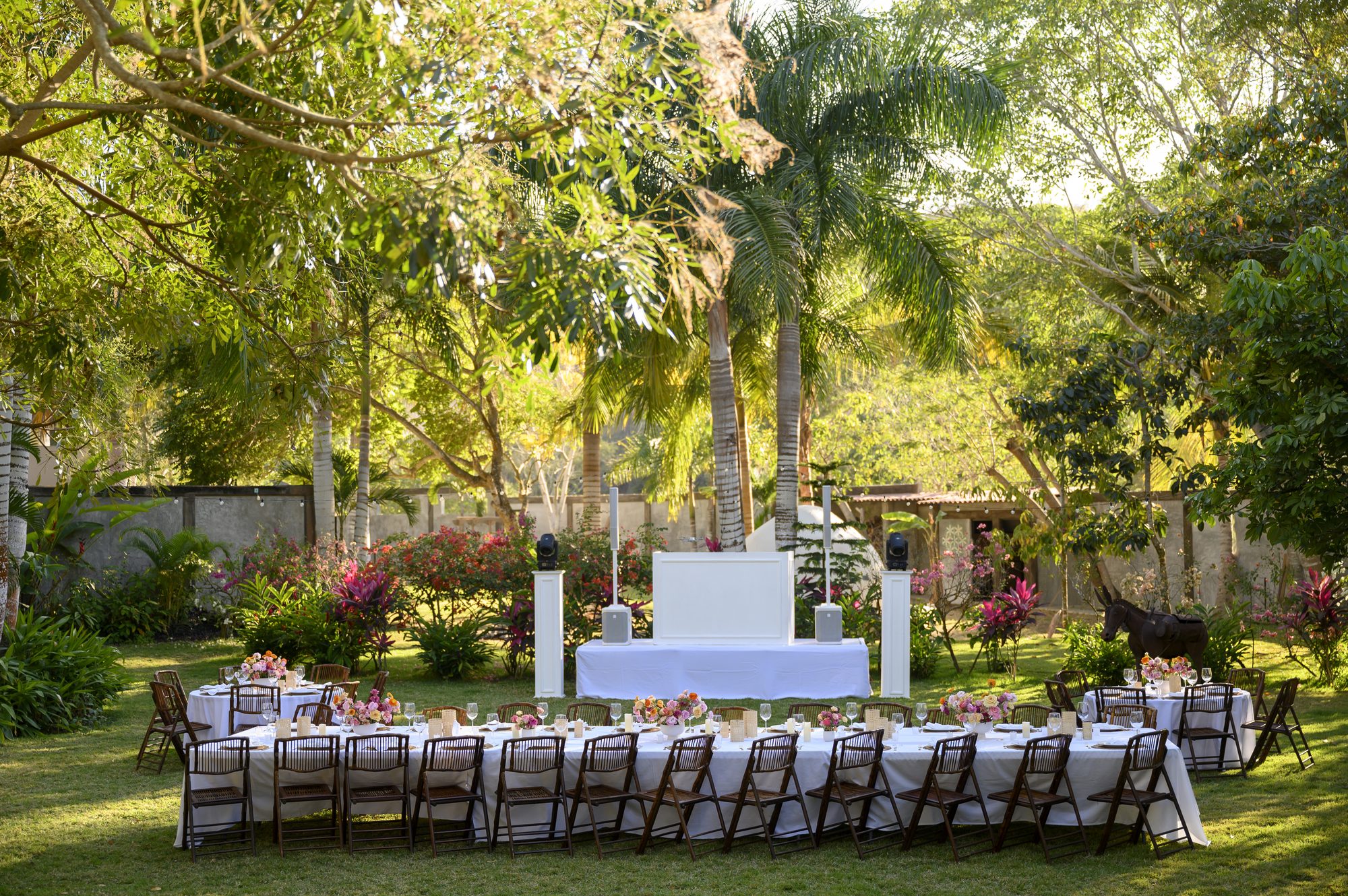 Wedding garden setup